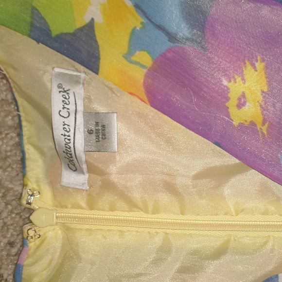 Coldwater Creek Floral Sleeveless Tea Length Dress - Picture 5 of 10